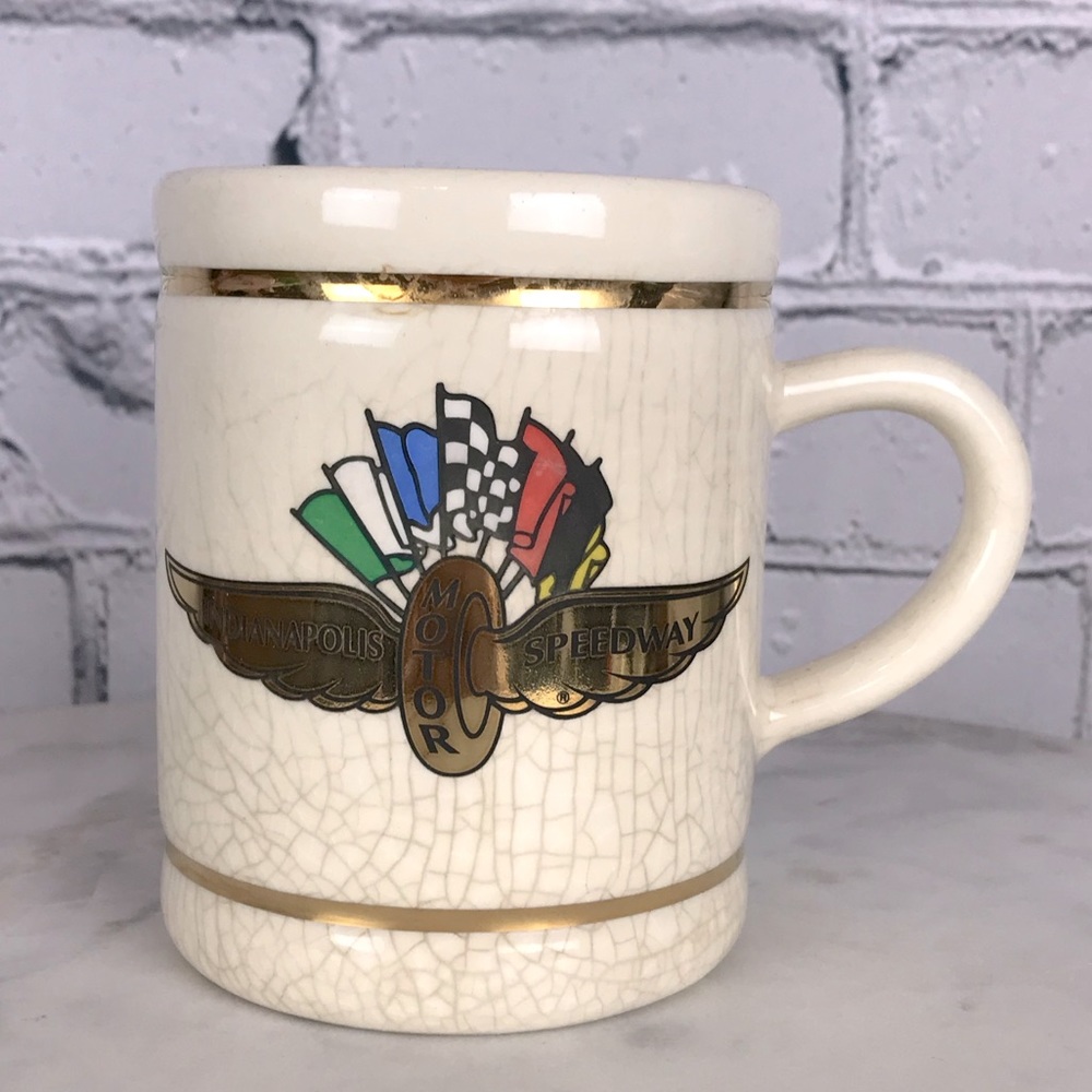 Indianapolis Motor Speedway 500 Winners Race Record 90’s Vintage Coffee Mug Cup